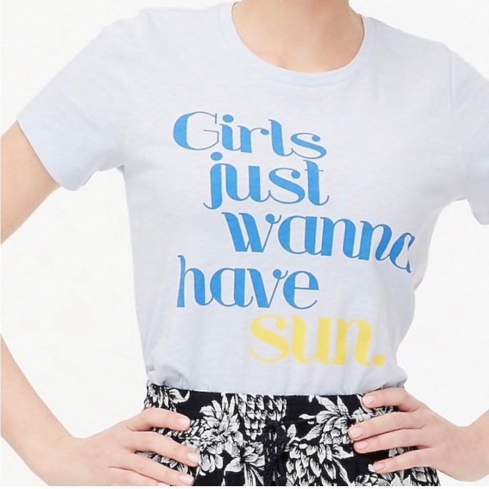 J.Crew Collector Tee “Girls Just Wanna Have Sun” L